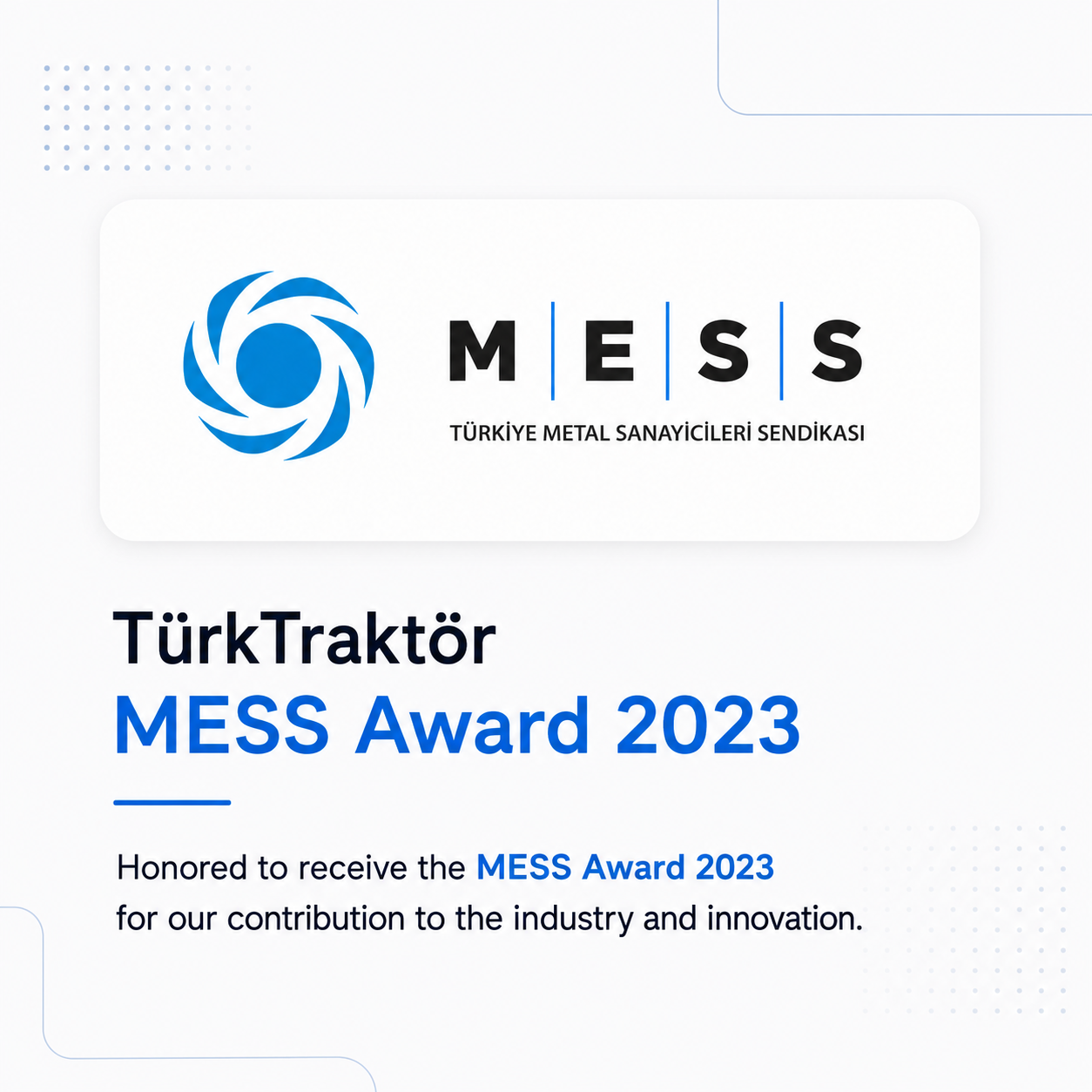 TürkTraktör MESS Award 2023