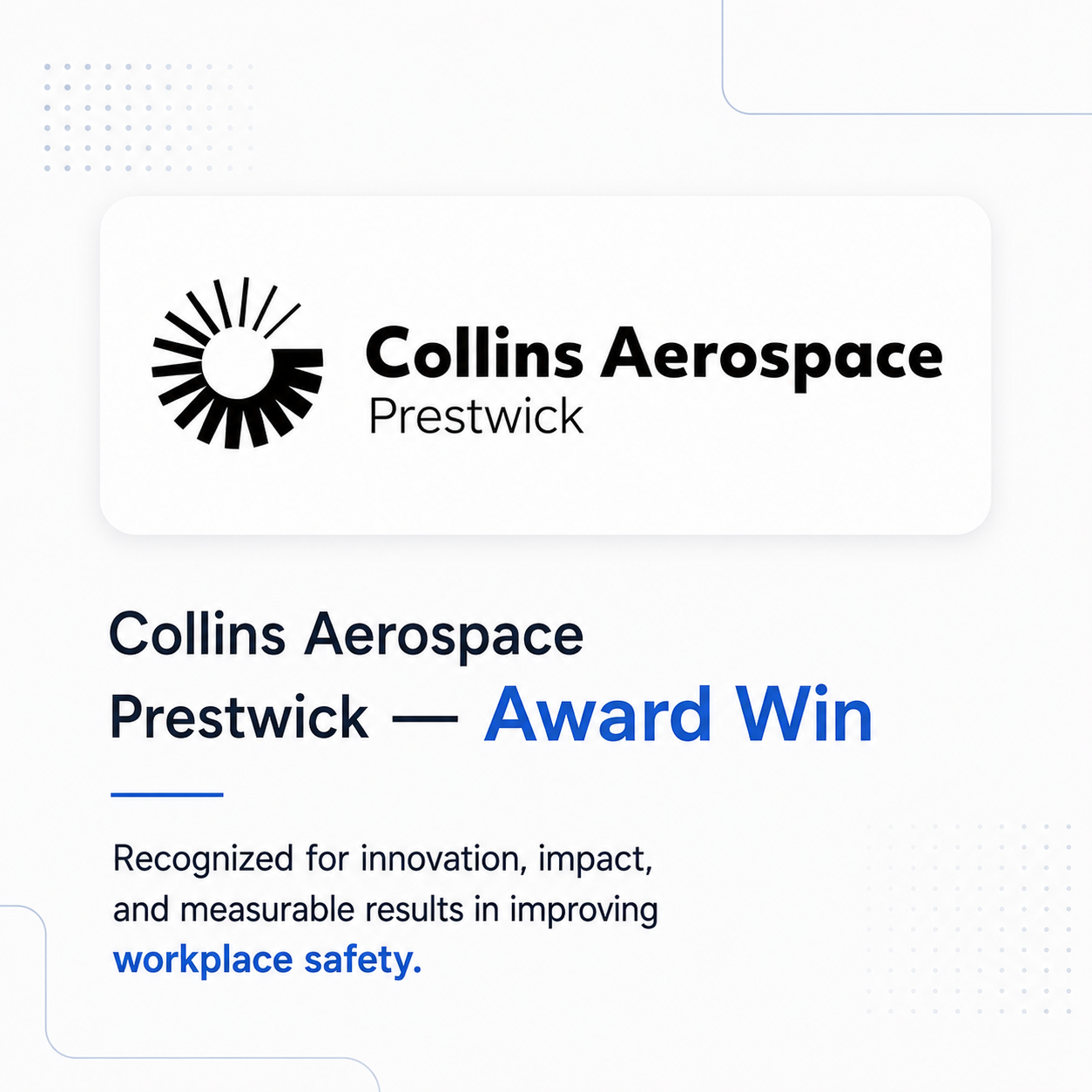 Collins Aerospace Prestwick — Award Win