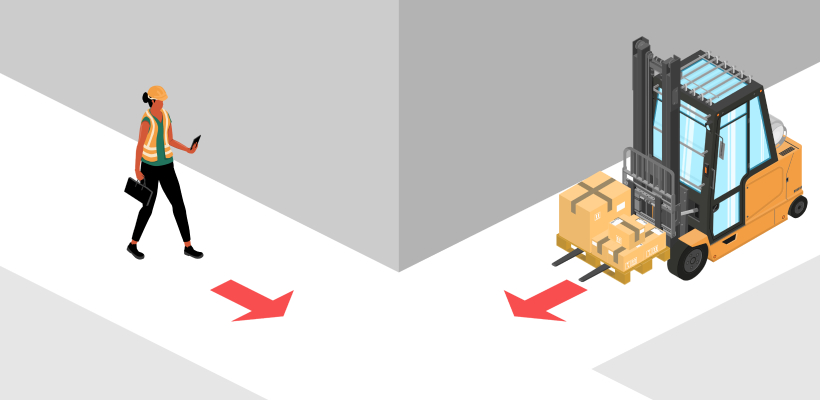 Increased Safety at Busy Intersections and Narrow Corridors in Manufacturing Facilities